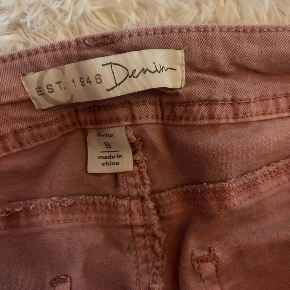 Cato Dusty Rose Pink Ruffled Capri Jeans | Cropped Fit | Size 8 - Picture 8 of 8